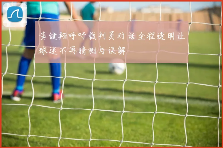 黄健翔呼吁裁判员对话全程透明让球迷不再猜测与误解